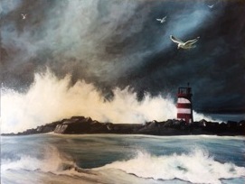 Phare et mer déchainée MA